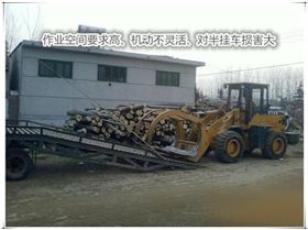 裝載機木材裝卸車作業