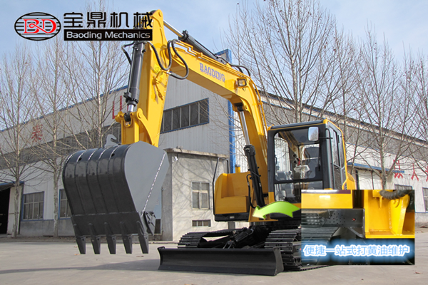 寶鼎80挖掘機(jī)抓木機(jī)采用采用一站式打黃油維護(hù)設(shè)計(jì)
