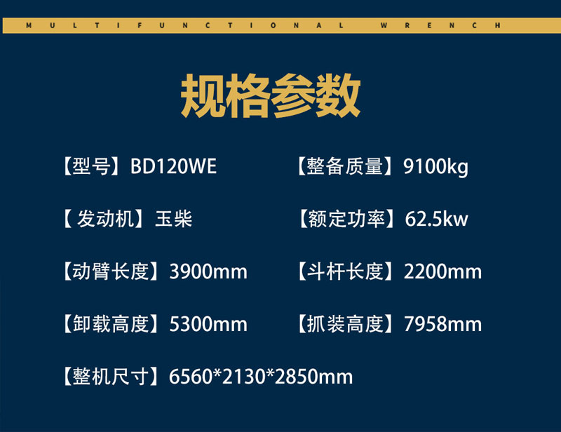 寶鼎BD120WE輪式抓木機