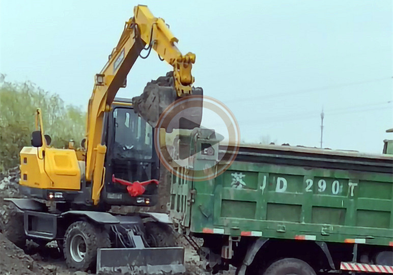 寶鼎80液壓輪式挖掘機(jī)工程案例